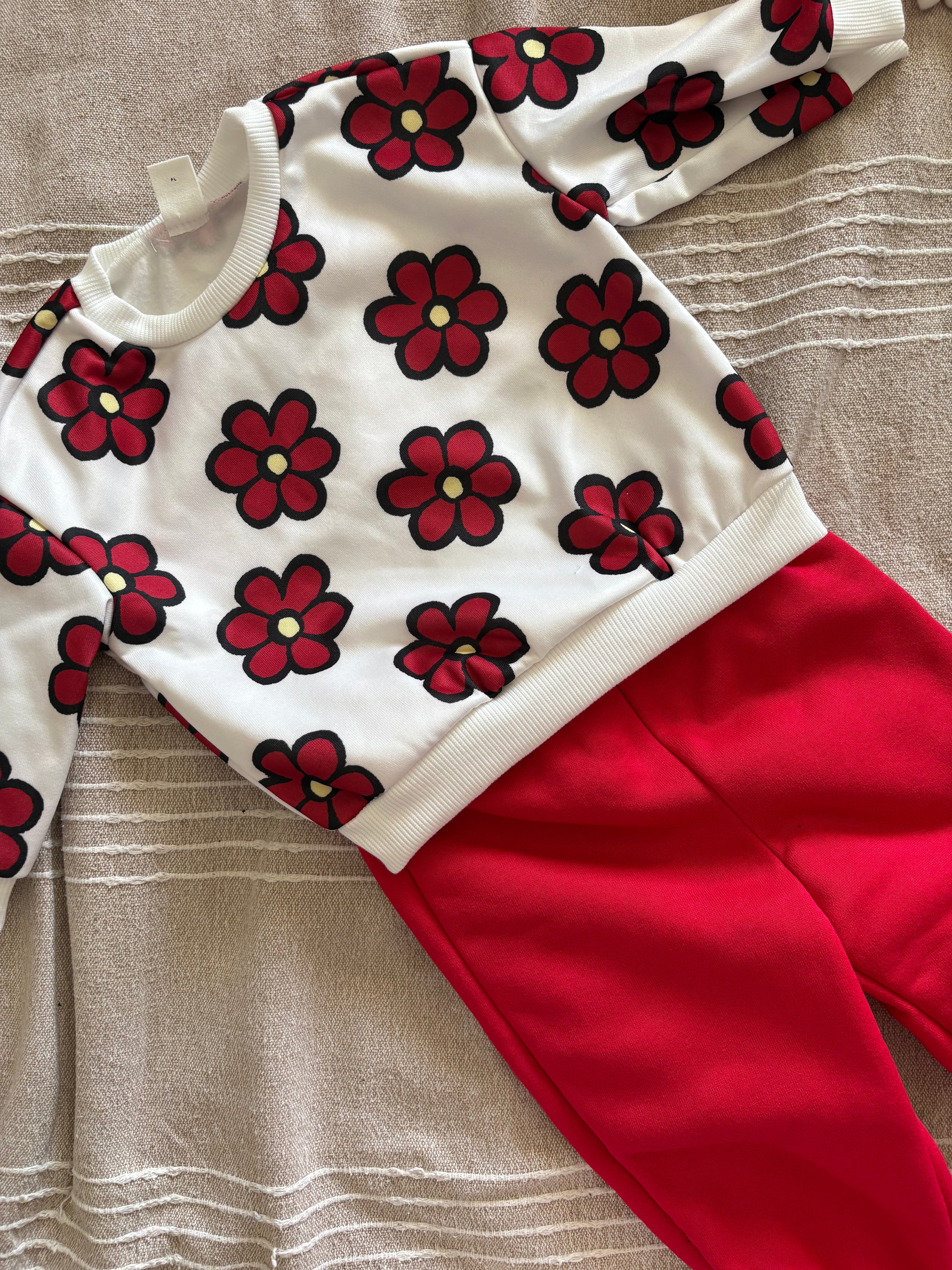 Conjunto frisado rojo